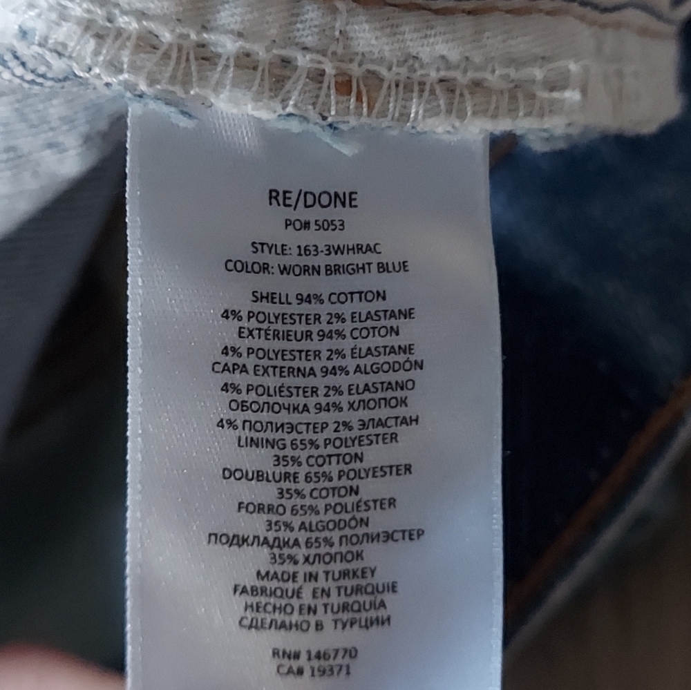 NWT Re/Done 90s High Rise Distressed Ankle Jeans - Picture 14 of 14